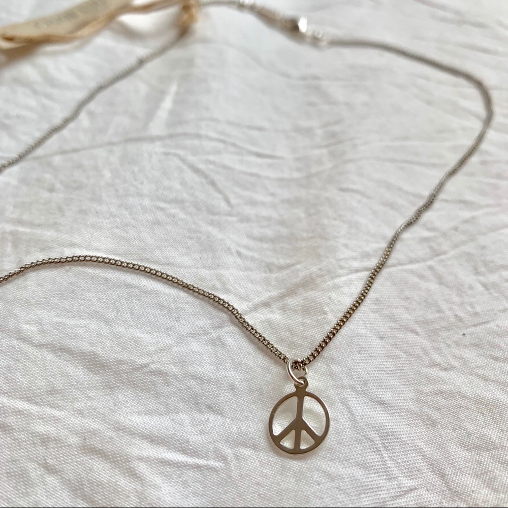 Chan Luu sterling silver peace necklace